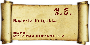 Napholz Brigitta névjegykártya